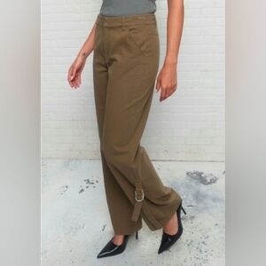 Elegant Tan Women's Straight Leg Pants